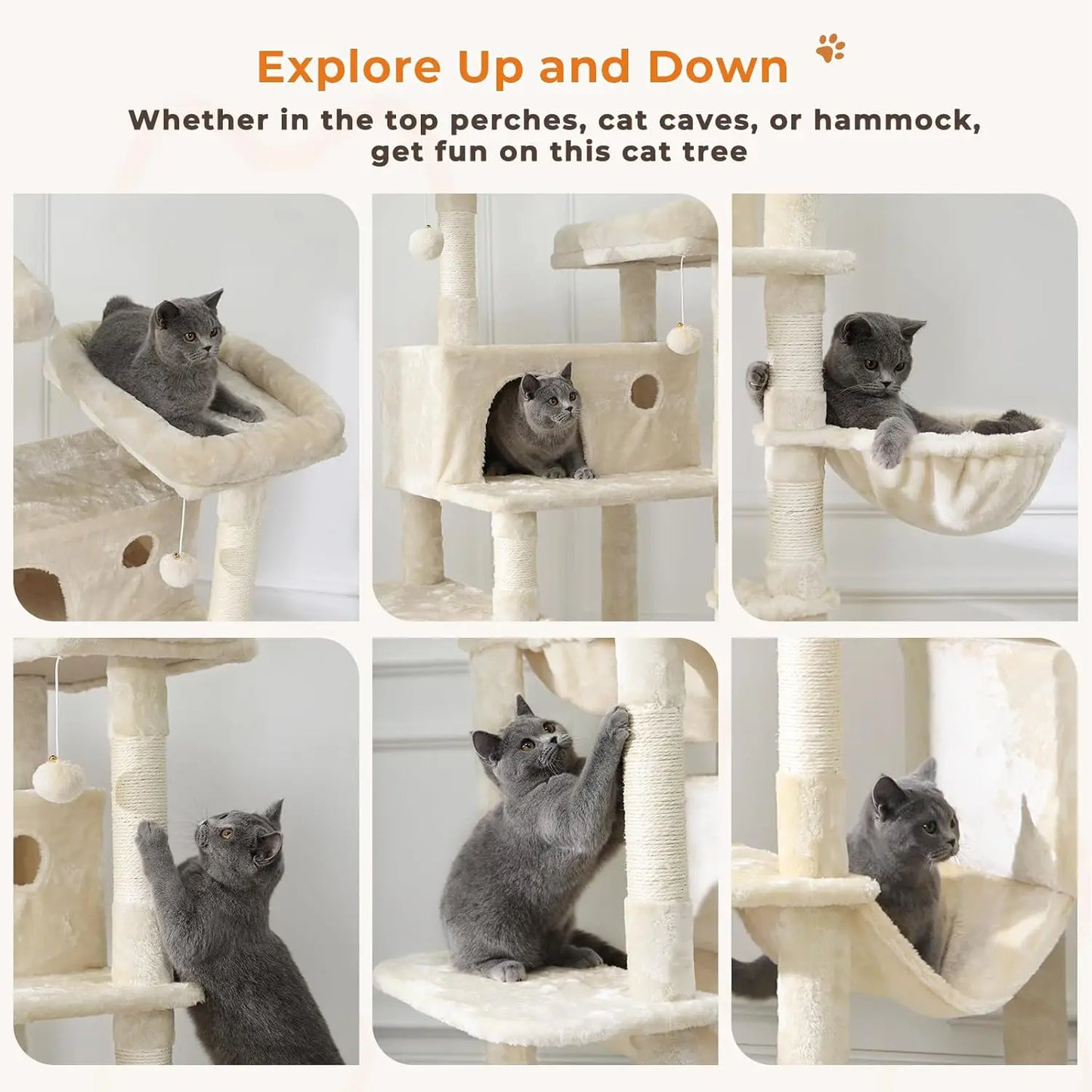 76" Cat Tree Tower