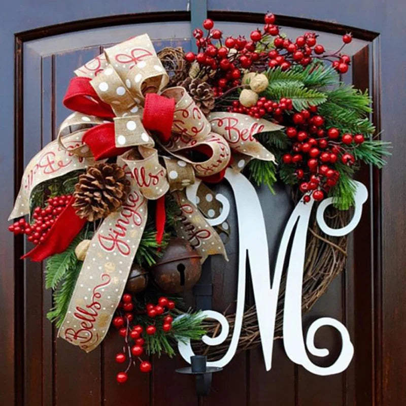Modern Christmas Holiday Wreath