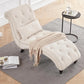 Tufted Chaise Lounge with Pillow
