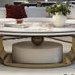 Modern Sintered Stone Marble Coffee Table with Storage Drawer