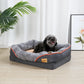 Super Soft Orthopedic Foam Bed with Cotton-padded Bolster and Removable Cover