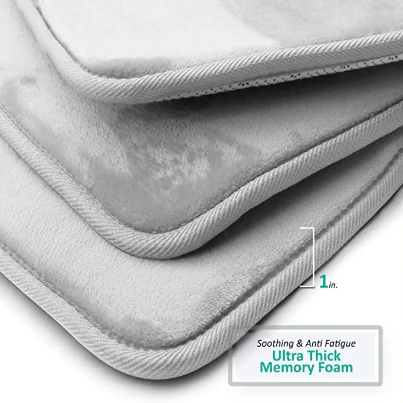 Non-Slip Velvet Bath Mat Set