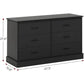 Modern Wood Chest Double Dresser