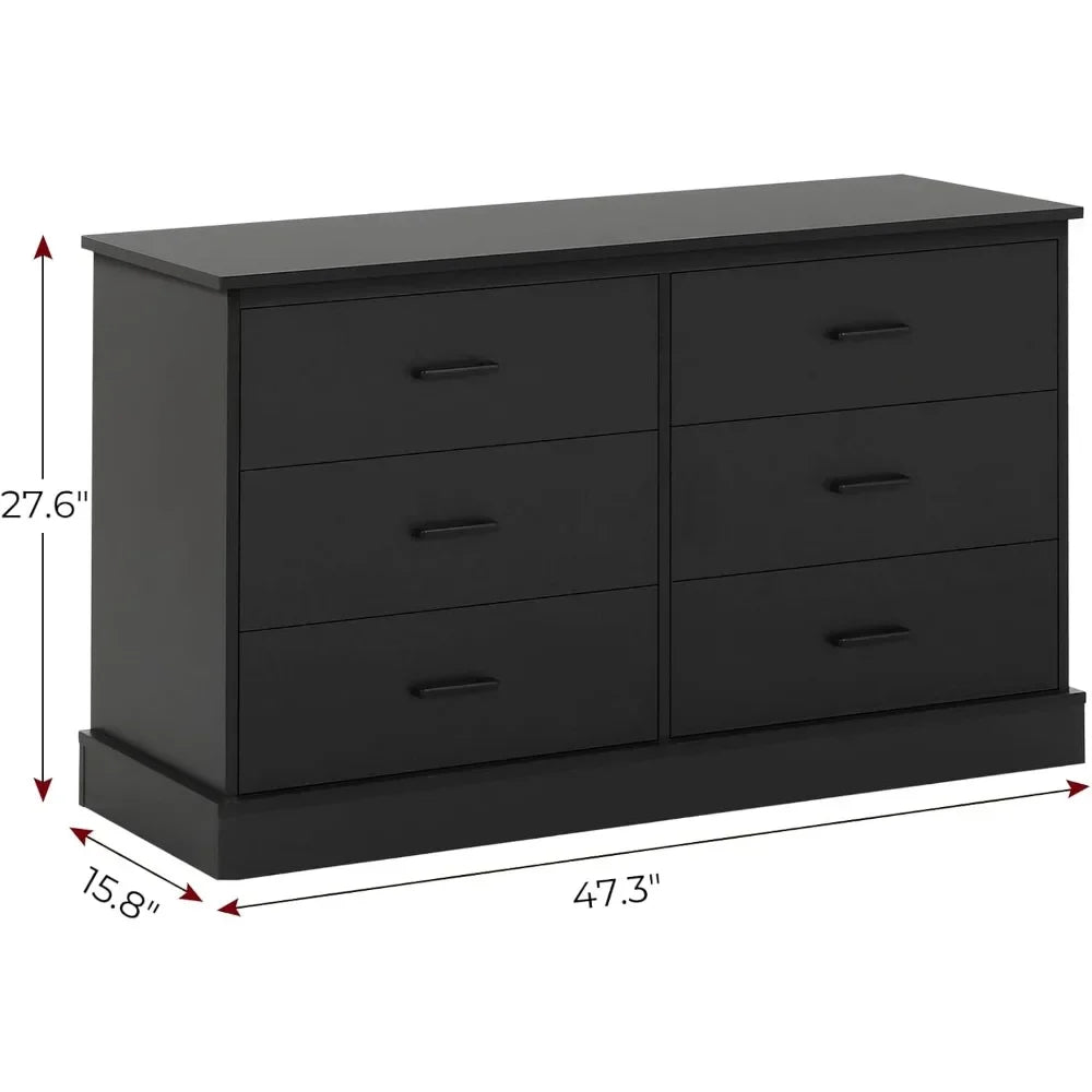 Modern Wood Chest Double Dresser