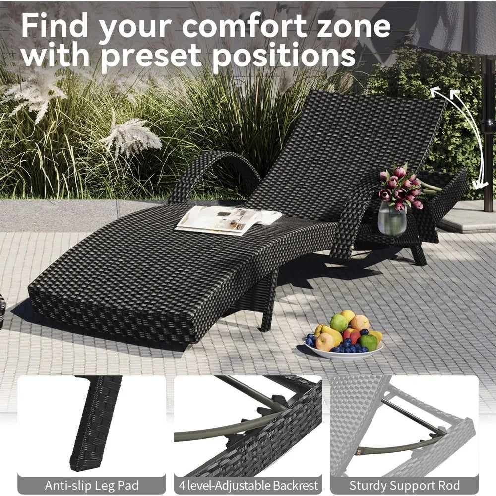 Wicker Chaise Lounge Chairs