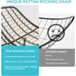 Oversized Loveseat Rocking Papasan Chair with Cushions
