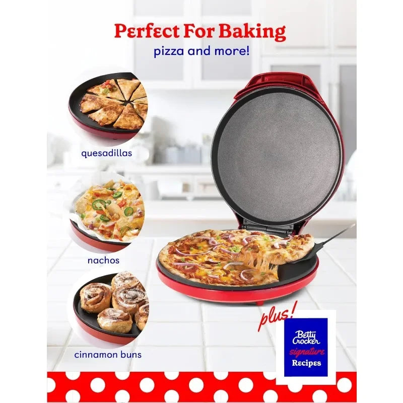 Betty Crocker Countertop Electric Pizza Maker & Indoor Grill