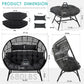 Loveseat Egg Chair with Ottomans and Cushions