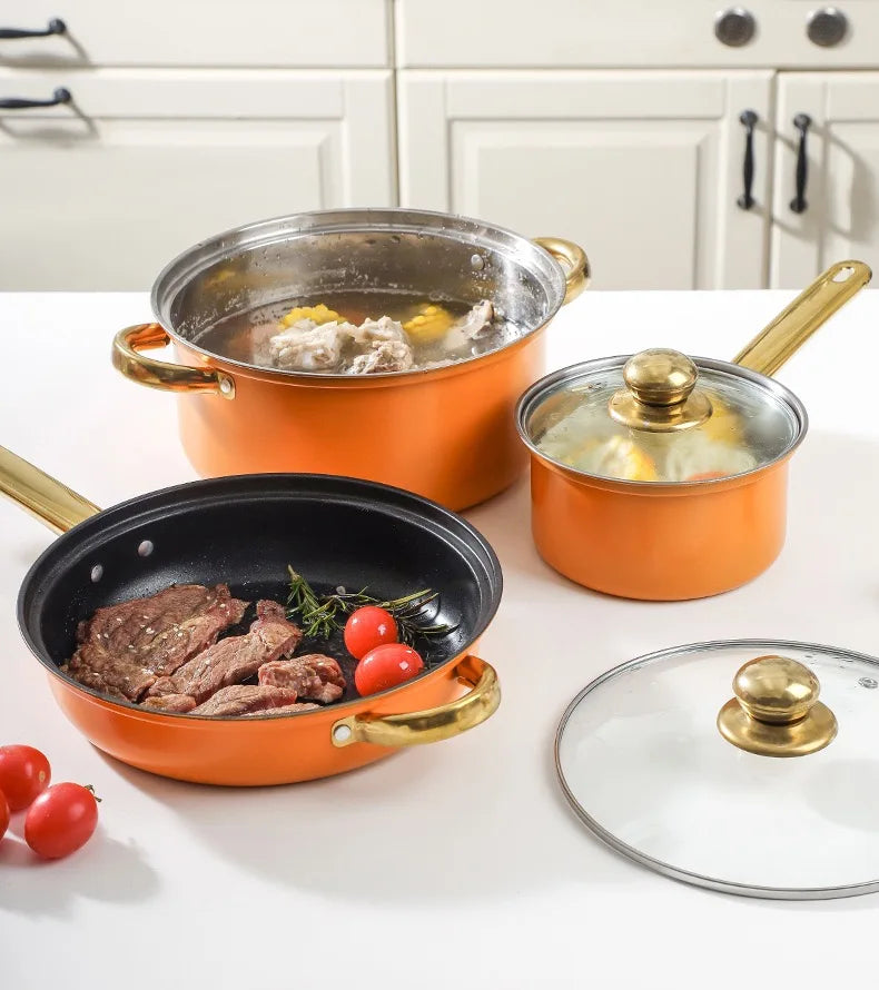 Non-Stick Stainless Steel Cookware Set