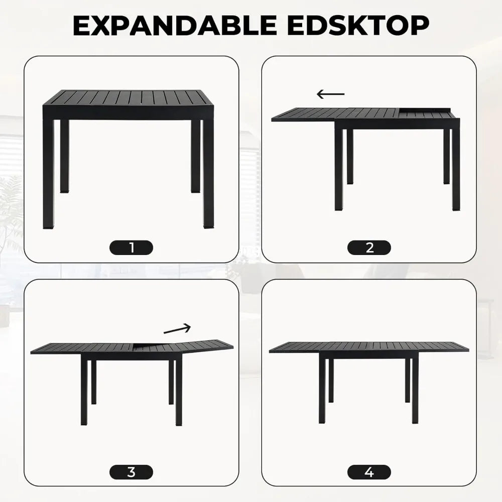 Extendable Desktop Patio Dining Set