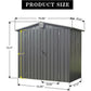 Outdoor Storage Shed with Lock and Vents