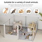 Transparent Acrylic Dog Playpen with Waterproof Pad