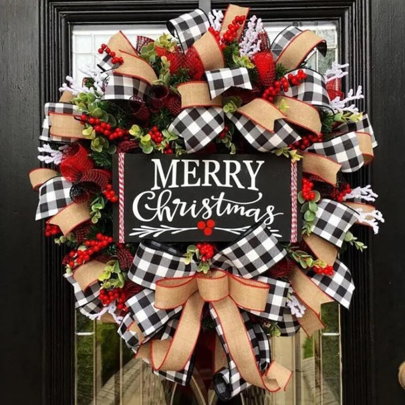 Modern Christmas Holiday Wreath
