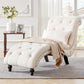 Tufted Chaise Lounge with Pillow