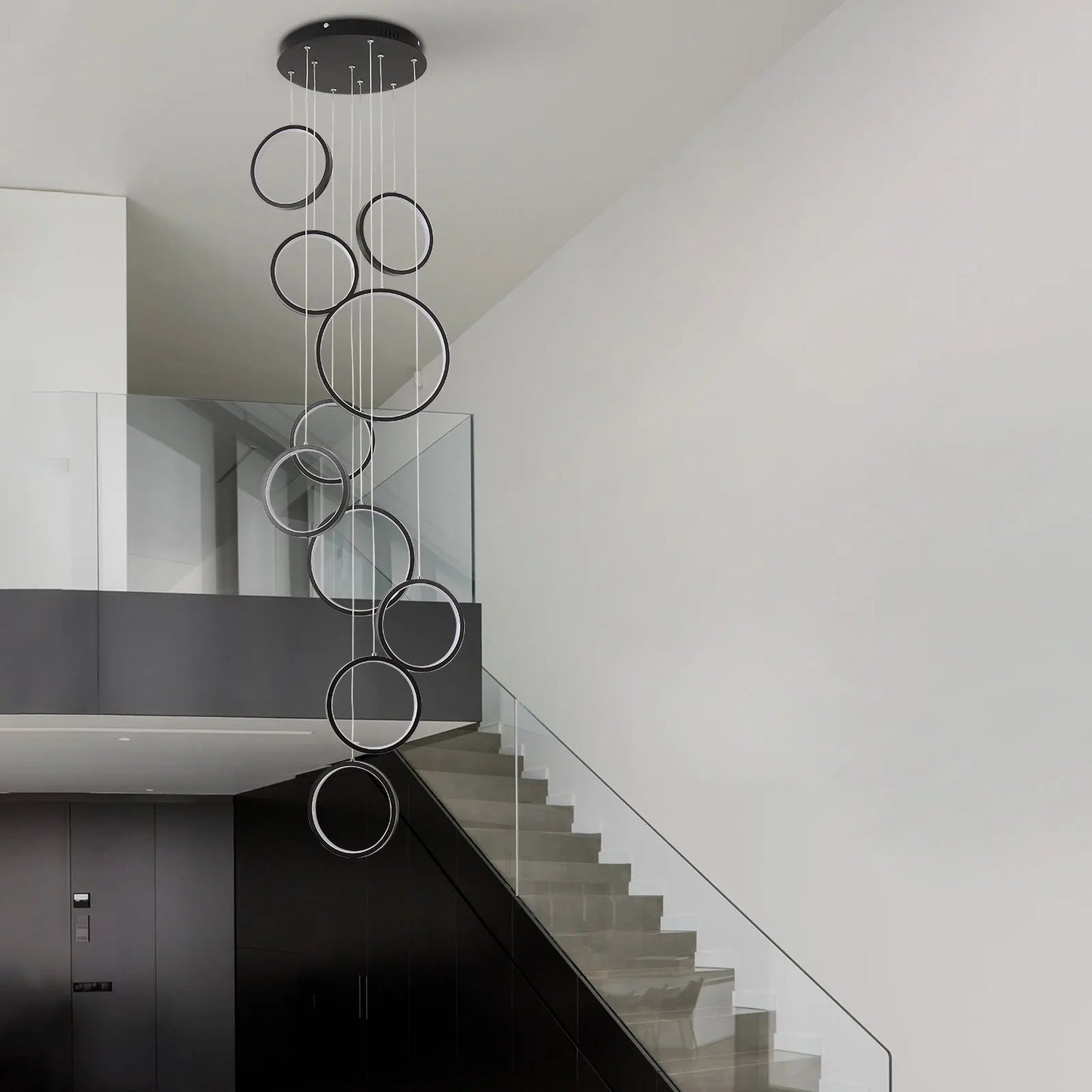 Modern 10 Rings LED Chandelier