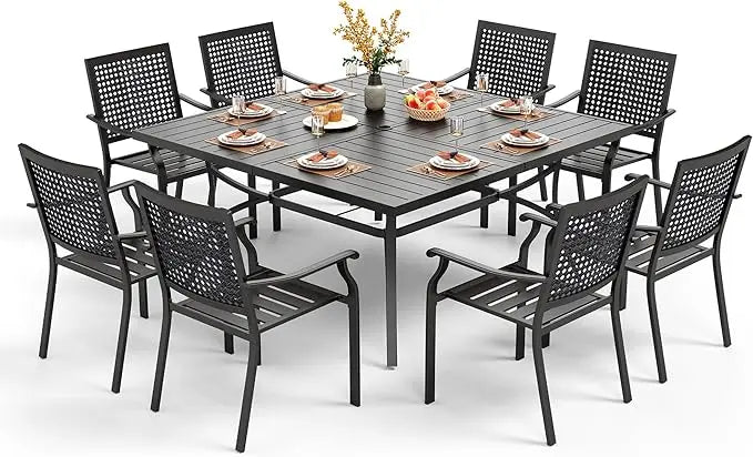 Square Metal Dining Set