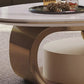 Modern Sintered Stone Marble Coffee Table with Storage Drawer