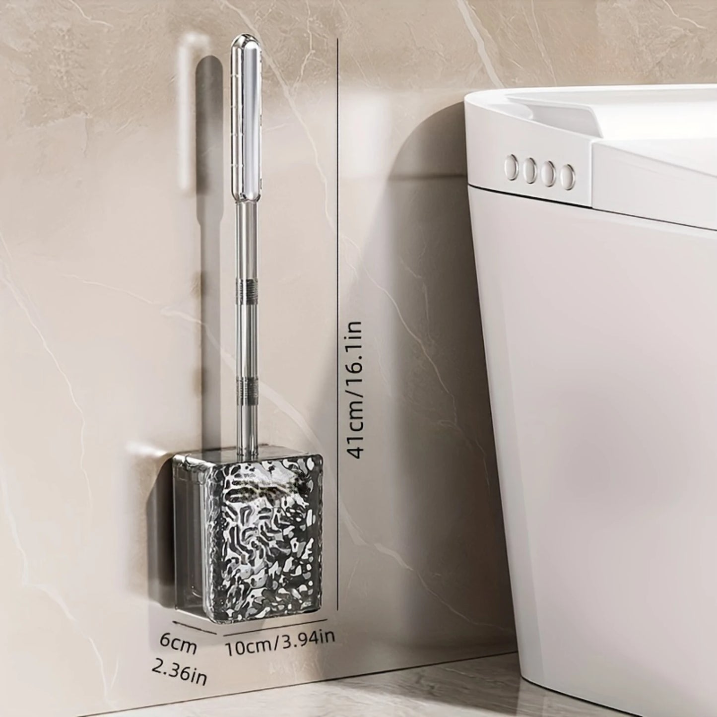 Luxury Glacier Pattern Wall Mounted Toilet Brush