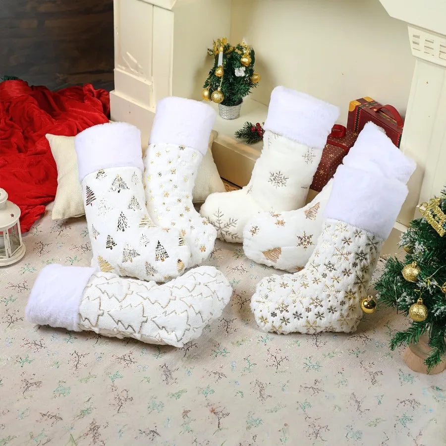 White Christmas Stockings