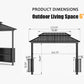 Grill Gazebo with Double Roof, Storage Cabinets, and Ceiling Hooks