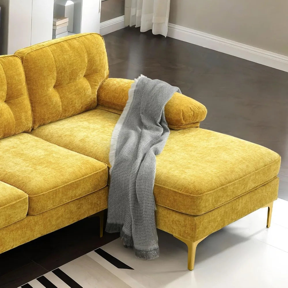 Modern Chenille Sectional Sofa