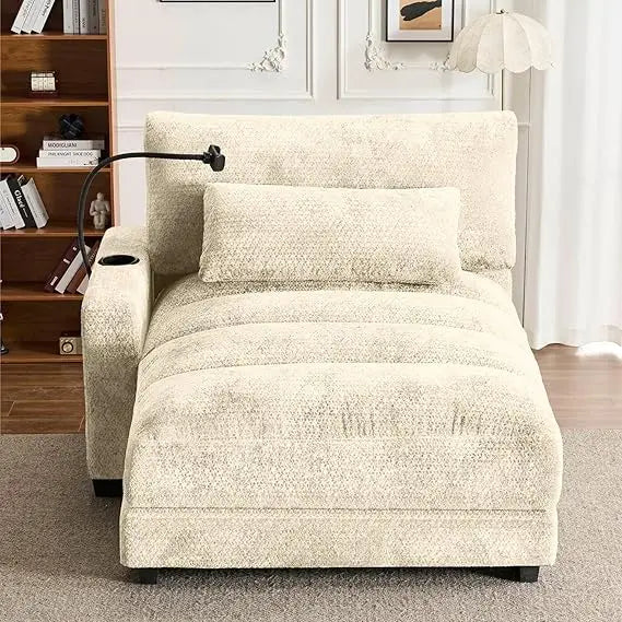 Oversized Chaise Lounge Chair with Pillow