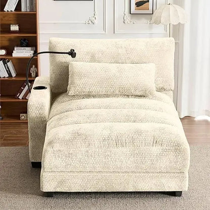 Oversized Chaise Lounge Chair with Pillow