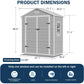 Resin Storage Shed with Floor, Window, and Double Lockable Doors