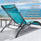 Oversized Lightweight Chaise Lounge Set with 2 Side Tables