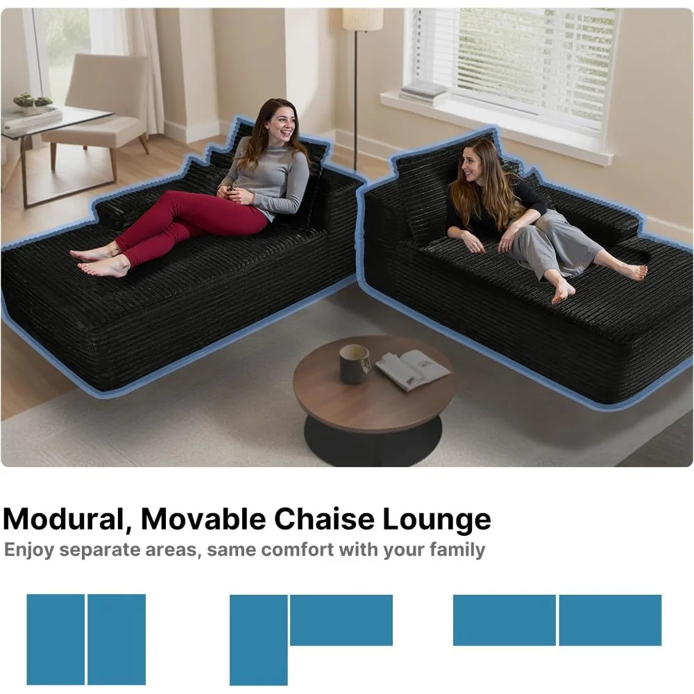 Oversized Modular Cloud Chaise Lounge