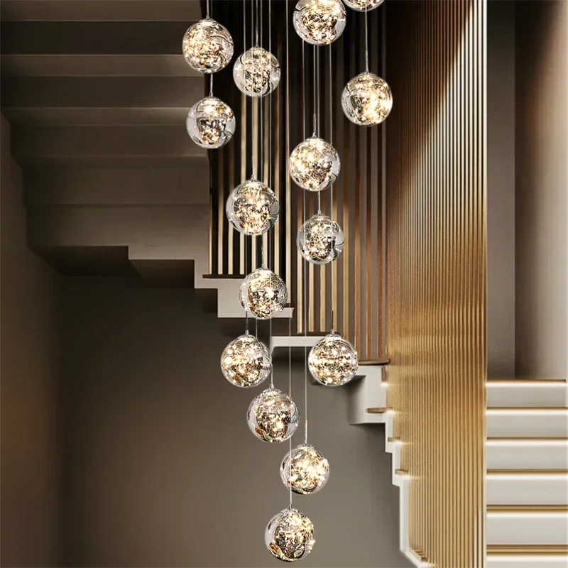 Nordic Glass Bubble Ball Chandelier
