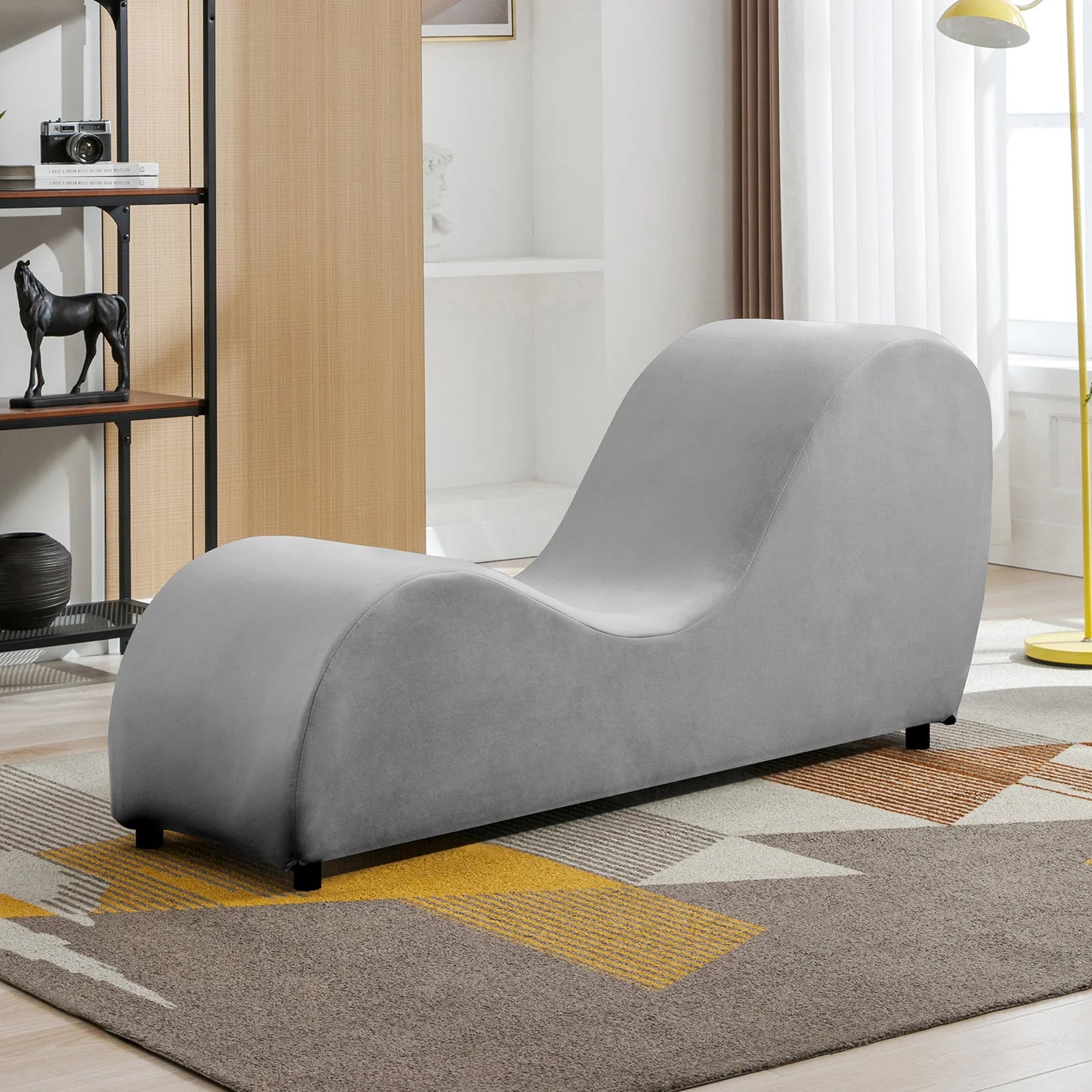 Sleek Curved Chaise Lounge