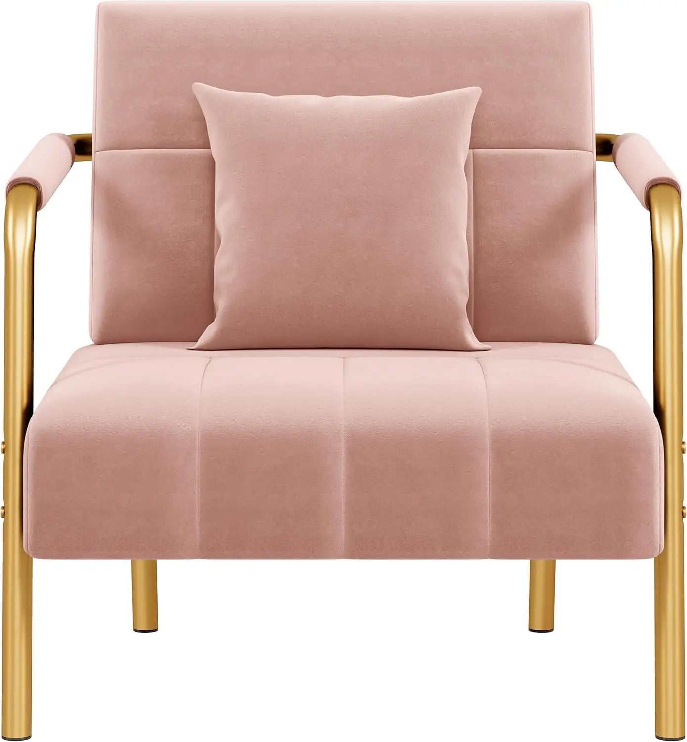 Oversized  Velvet Armchair with Pillow