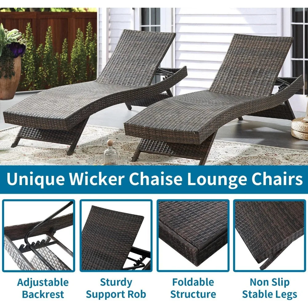 Wicker Chaise Lounge Chairs