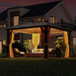 Gazebo with Curtain and Netting