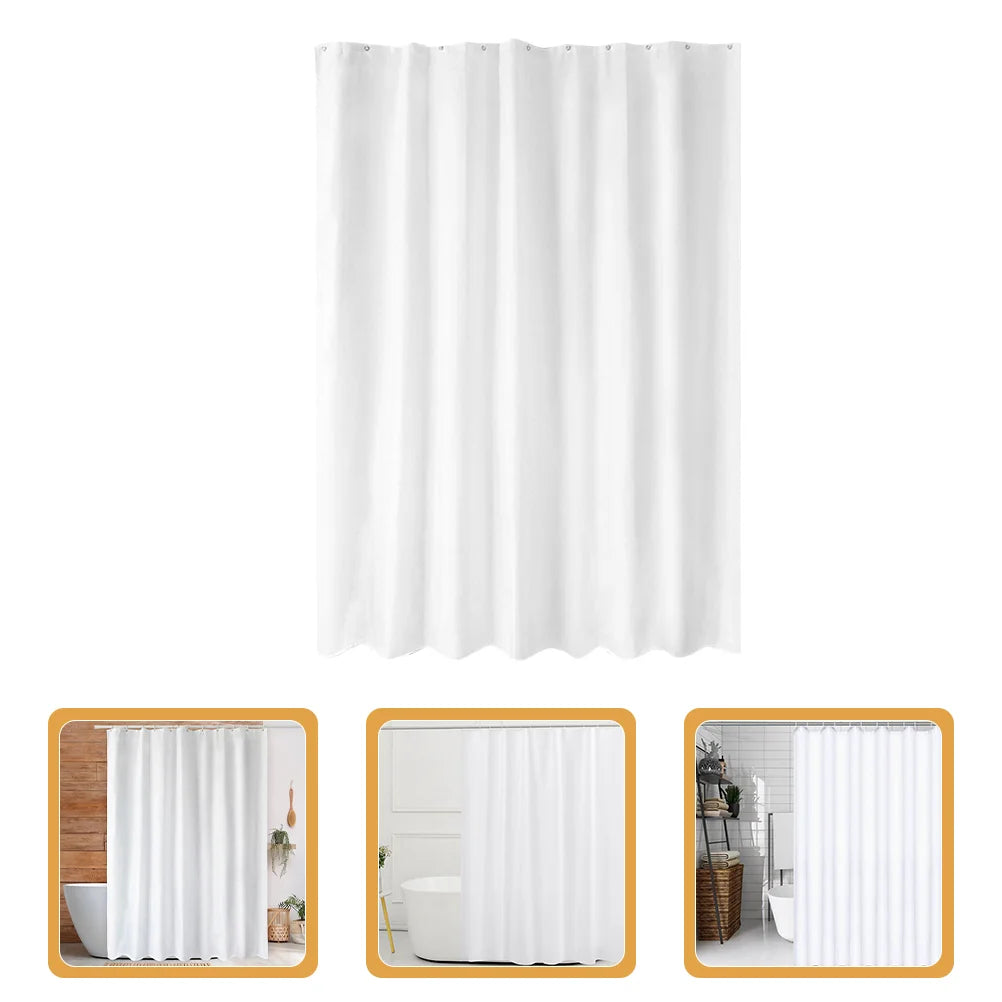 Waterproof Polyester Shower Curtain with Hooks
