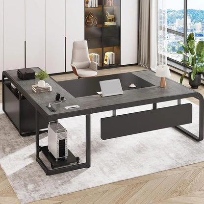Modern L-Shaped Executive Desk