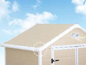 Resin Storage Shed with Floor, Window, and Double Lockable Doors