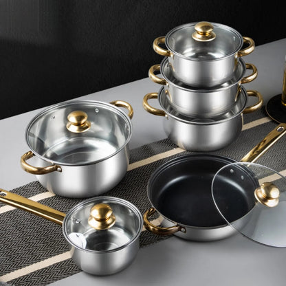 Non-Stick Stainless Steel Cookware Set