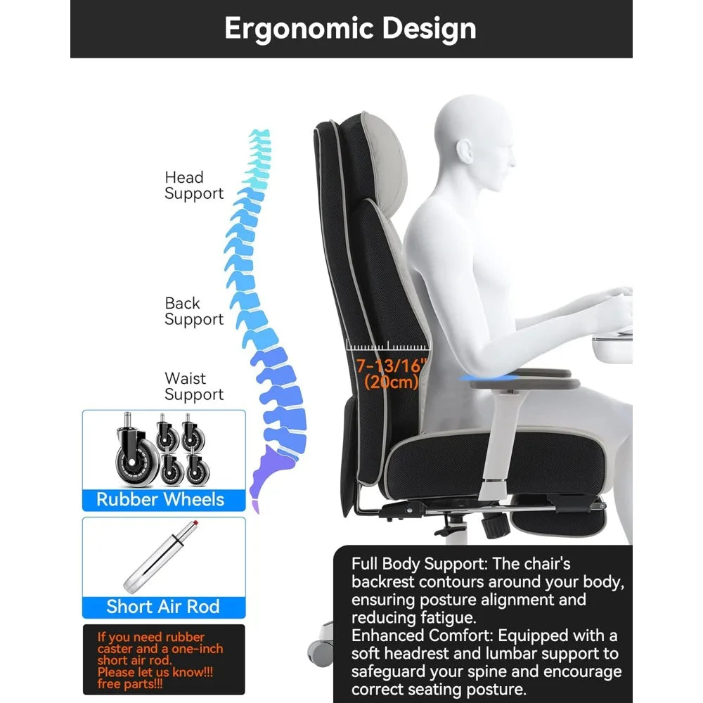 Ergonomic Leather Executive Office Chair