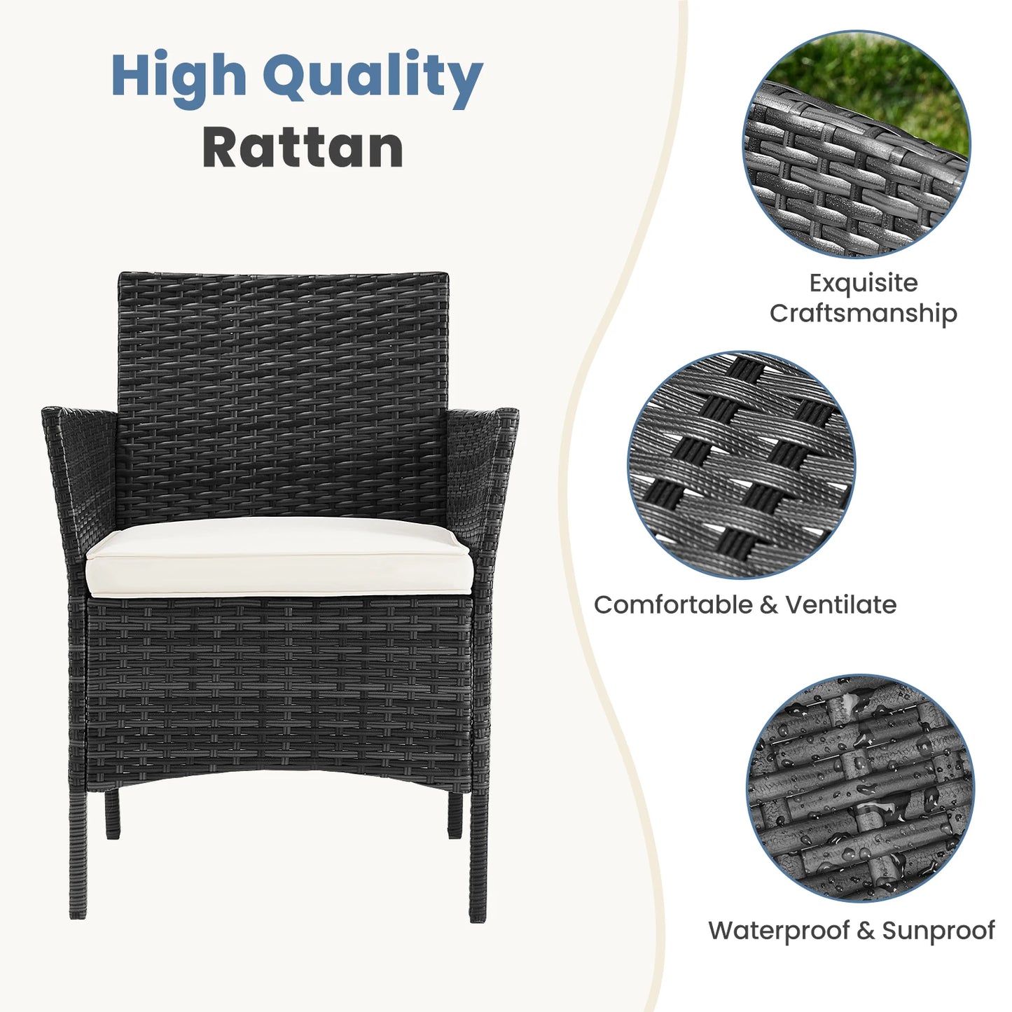 LunaWeave Patio Bistro Set