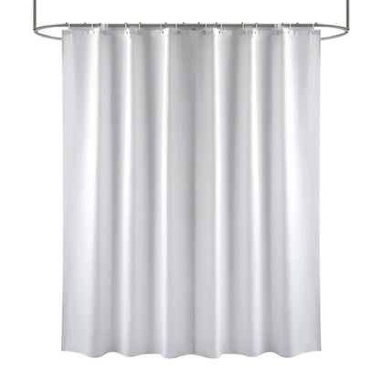 Heavy Duty Solid Shower Curtain with Hooks