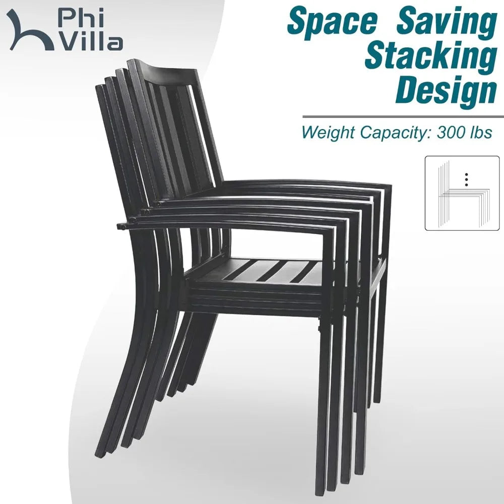 Square Metal Dining Set