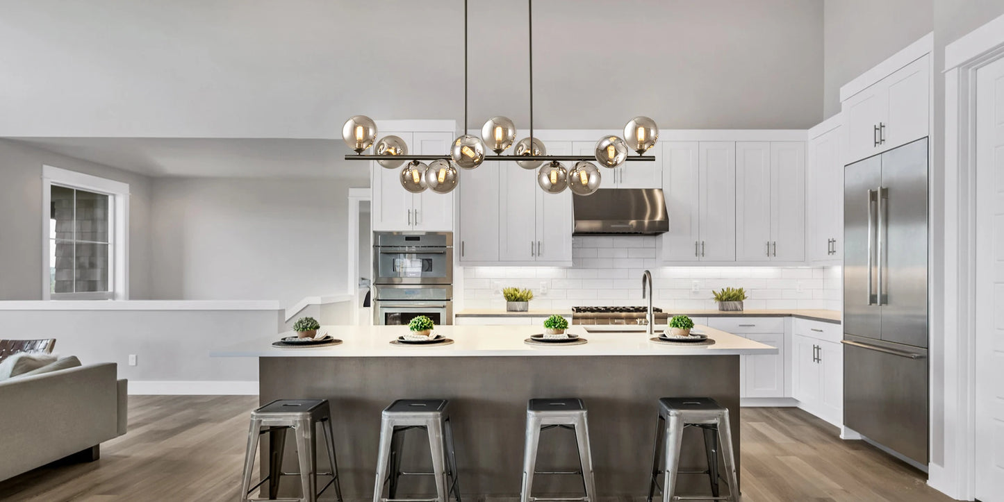 Modern Linear Bubble Chandelier