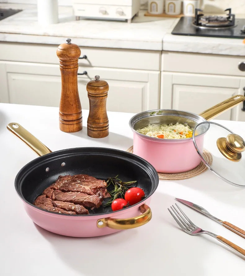 Non-Stick Stainless Steel Cookware Set