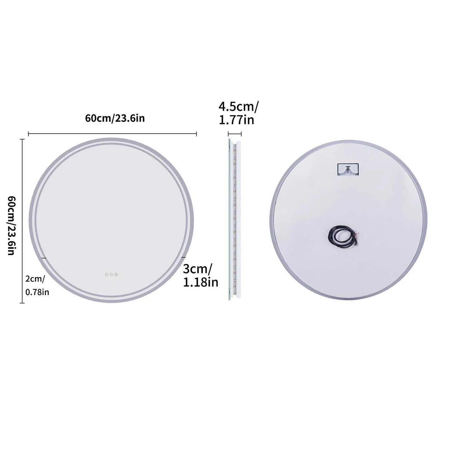 Smart LED Technology Round Mirror
