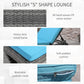 Chaise Lounge Chair with Cushions and Wheels