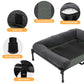 Elevated Dog Bed with Cooling Breathable Mat and Soft Plush Mat