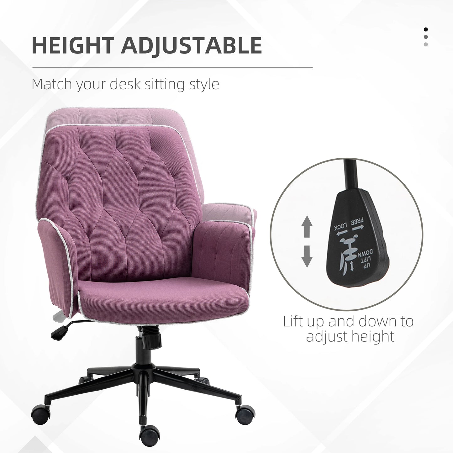 Modern Velvet Swivel Office Chair