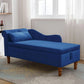 Modern Mid-Century Chaise Lounge Chair with Storage